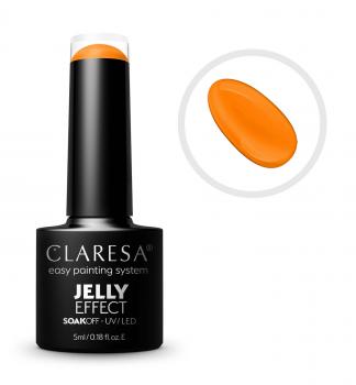 CLARESA SoakOFF UV/LED Gel JELLY EFFECT - Orange, 5 ml